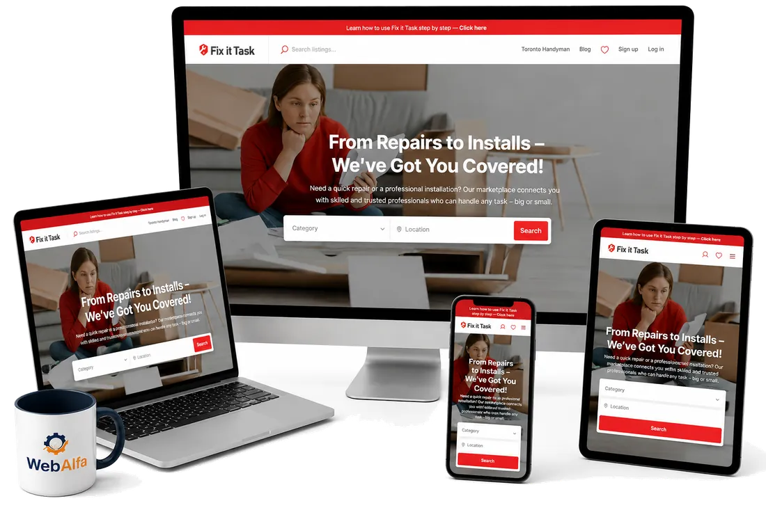 FixItTask.com website — SEO case study