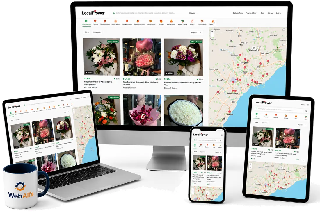 LocalFlower.ca website — SEO case study